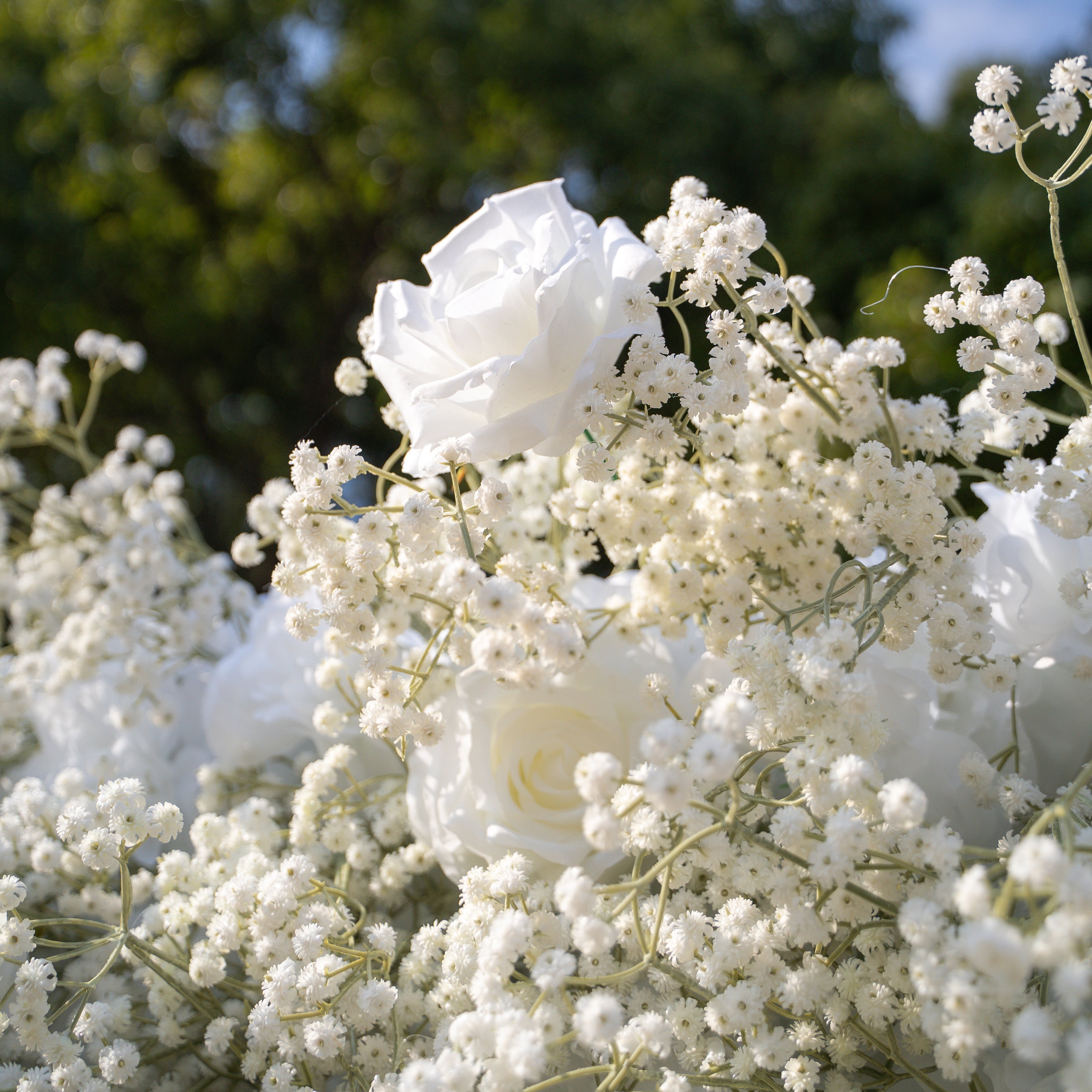 3D Roll-Up Artificial Silk Flower Wall丨A003