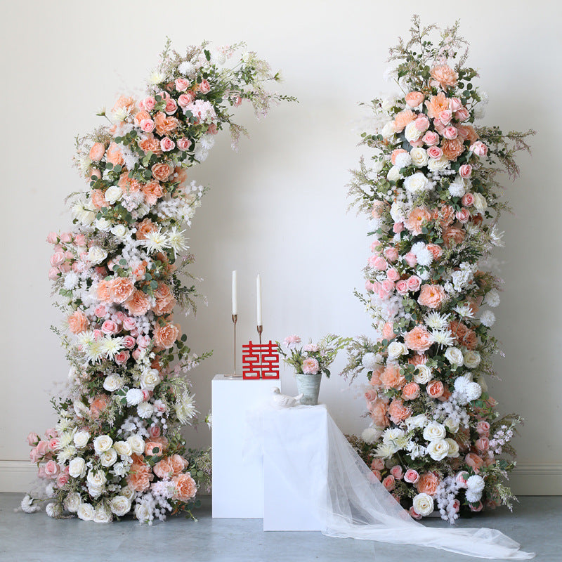 New Wedding Party Background Floral Arch Decoration Including FramePF-006