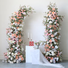New Wedding Party Background Floral Arch Decoration Including FramePF-006