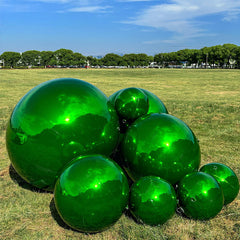 Event Wedding Scene Decoration Disco With Shiny Green Inflatable Mirror Ball