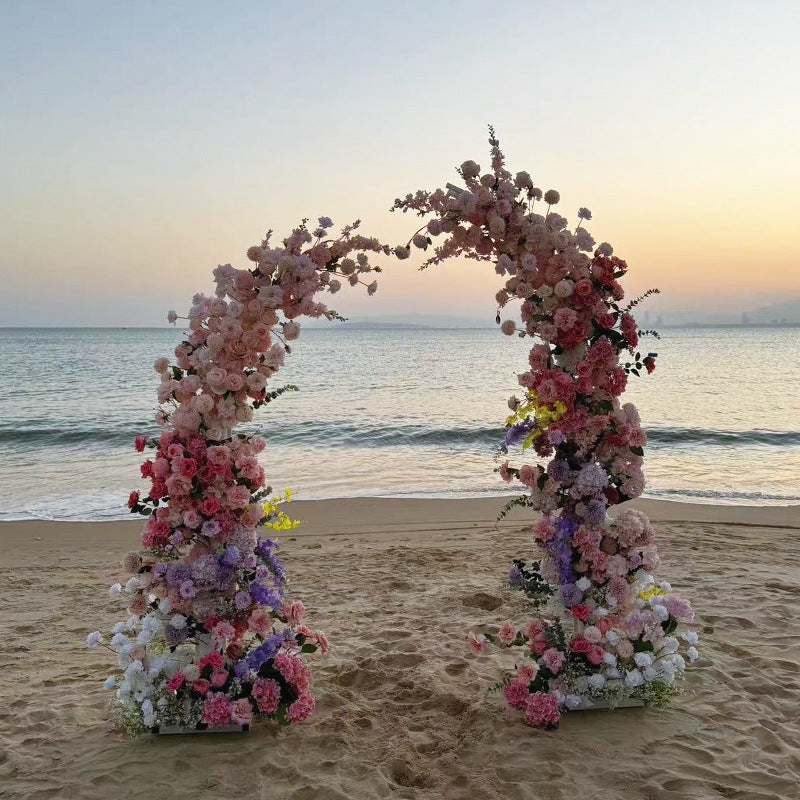 New Wedding Party Background Floral Arch Decoration Including FramePF-010