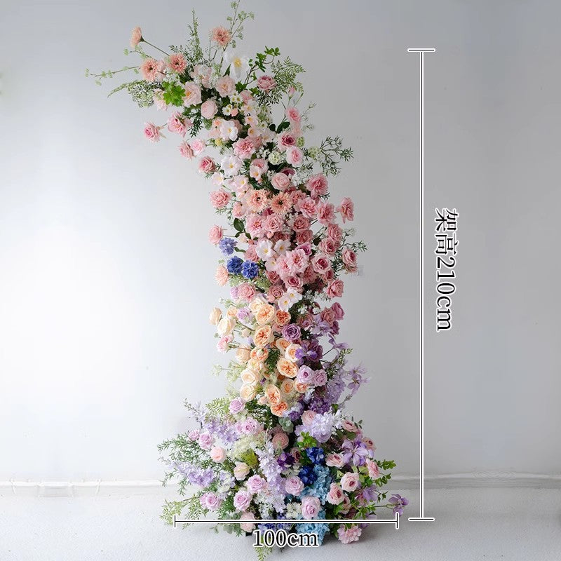 New Wedding Party Background Floral Arch Decoration Including FramePF-011