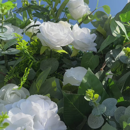 3D Roll-Up Artificial Silk Flower Wall丨A002