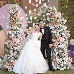 New Wedding Party Background Floral Arch Decoration Including FramePF-006