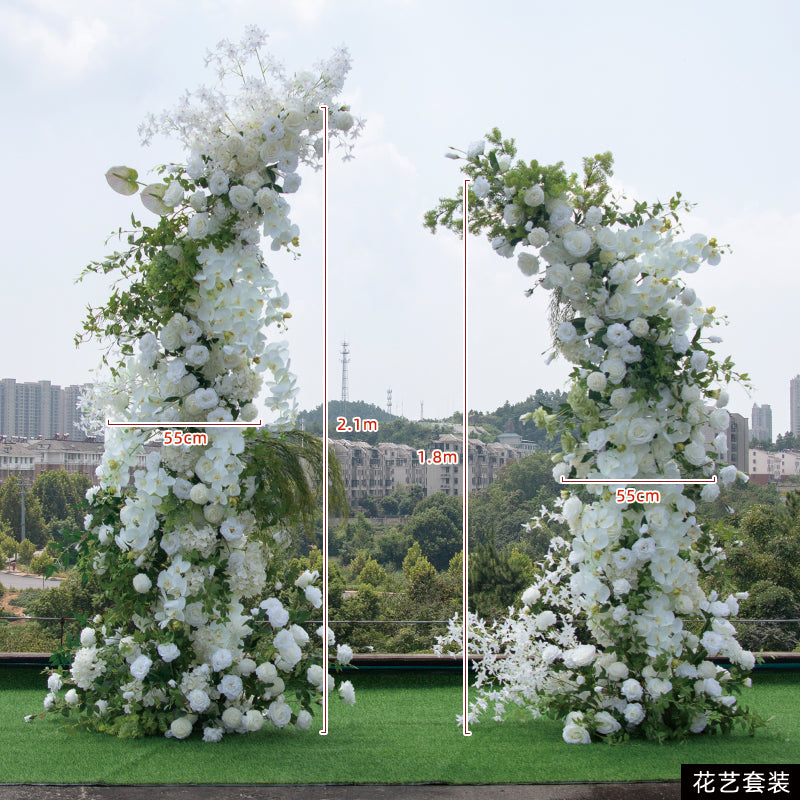 New Wedding Party Background Floral Arch Decoration Including FramePF-009