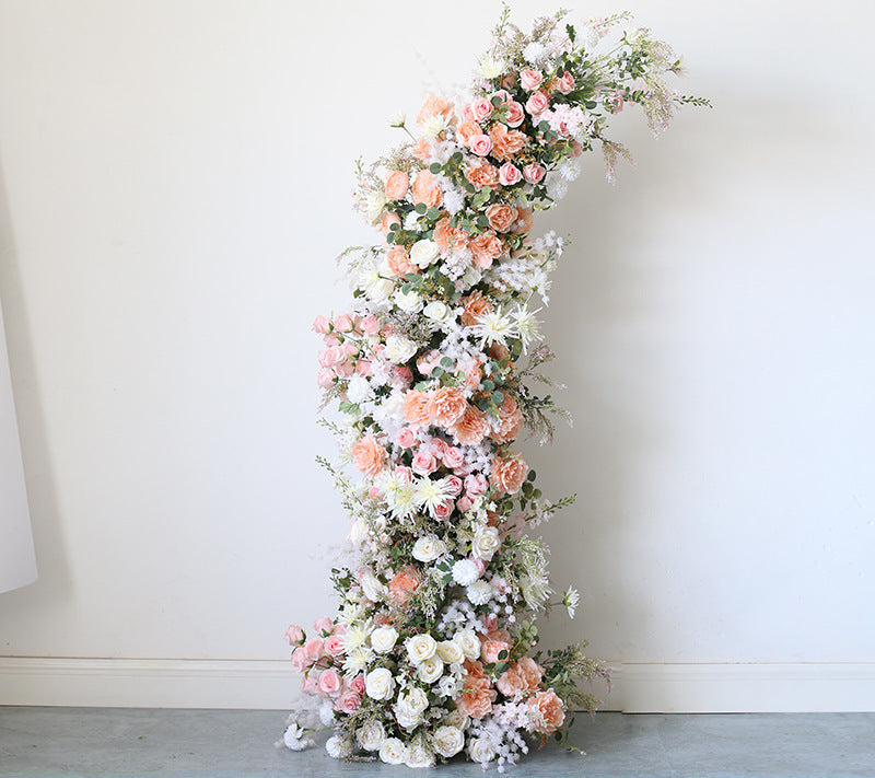 New Wedding Party Background Floral Arch Decoration Including FramePF-006