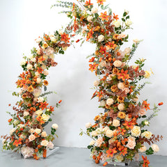 New Wedding Party Background Floral Arch Decoration Including FramePF-005