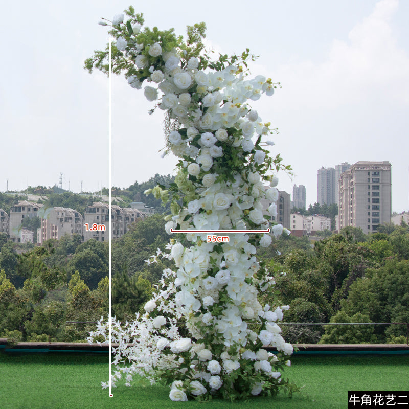 New Wedding Party Background Floral Arch Decoration Including FramePF-009