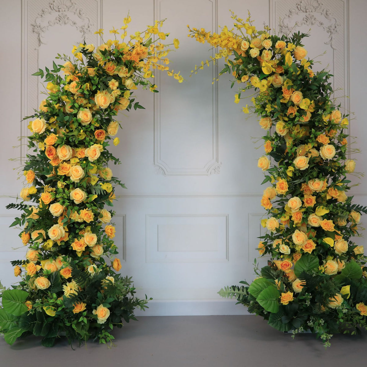 New Wedding Party Background Floral Arch Decoration Including FramePF-004