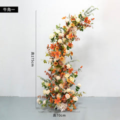 New Wedding Party Background Floral Arch Decoration Including FramePF-005