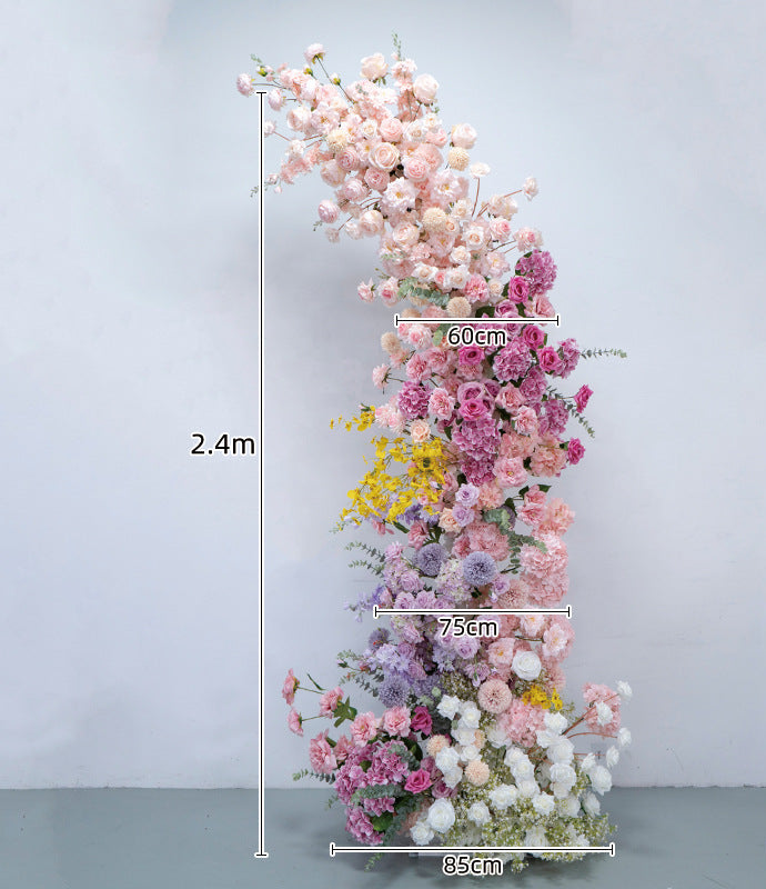 New Wedding Party Background Floral Arch Decoration Including FramePF-010