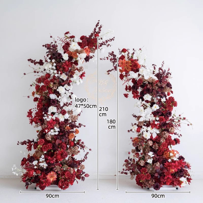 New Wedding Party Background Floral Arch Decoration Including FramePF-008