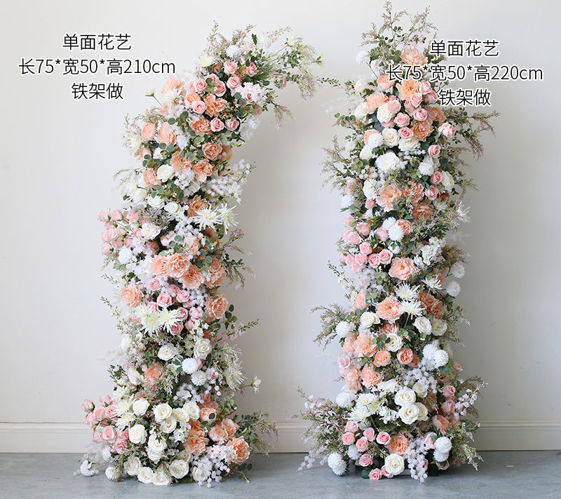 New Wedding Party Background Floral Arch Decoration Including FramePF-006