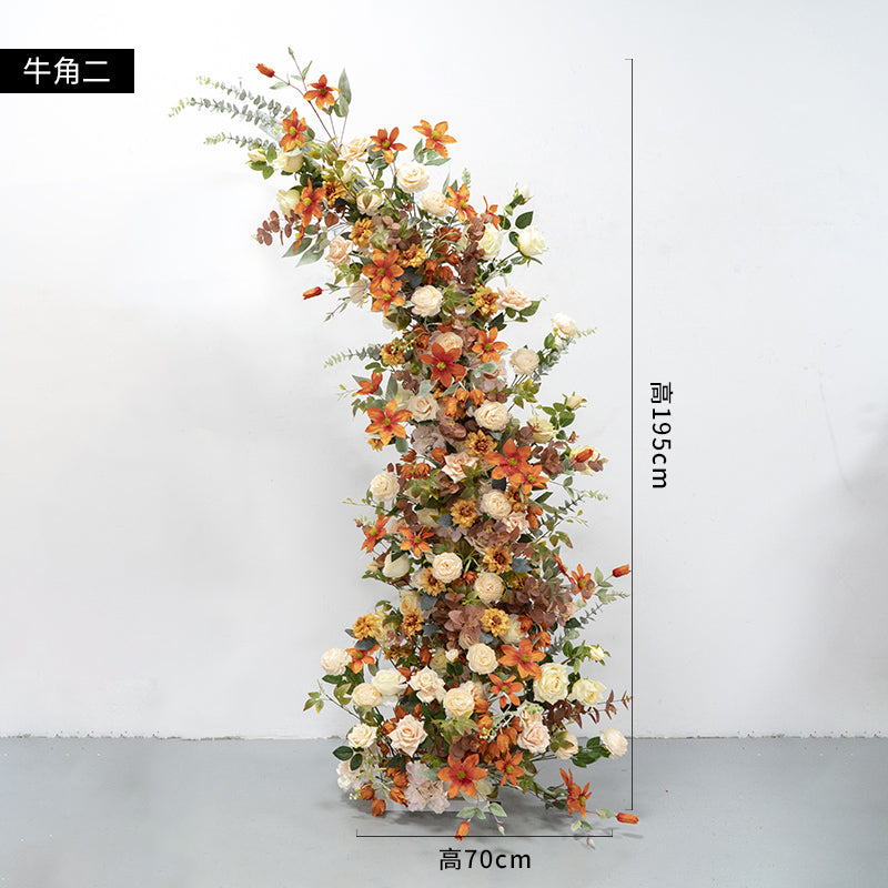 New Wedding Party Background Floral Arch Decoration Including FramePF-005