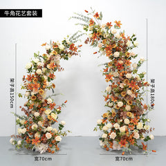 New Wedding Party Background Floral Arch Decoration Including FramePF-005