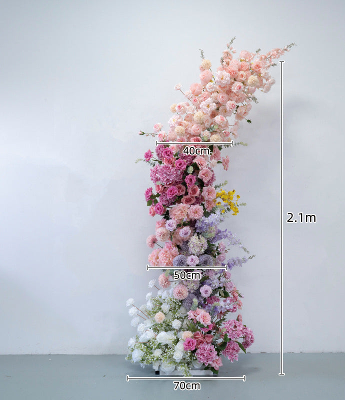 New Wedding Party Background Floral Arch Decoration Including FramePF-010