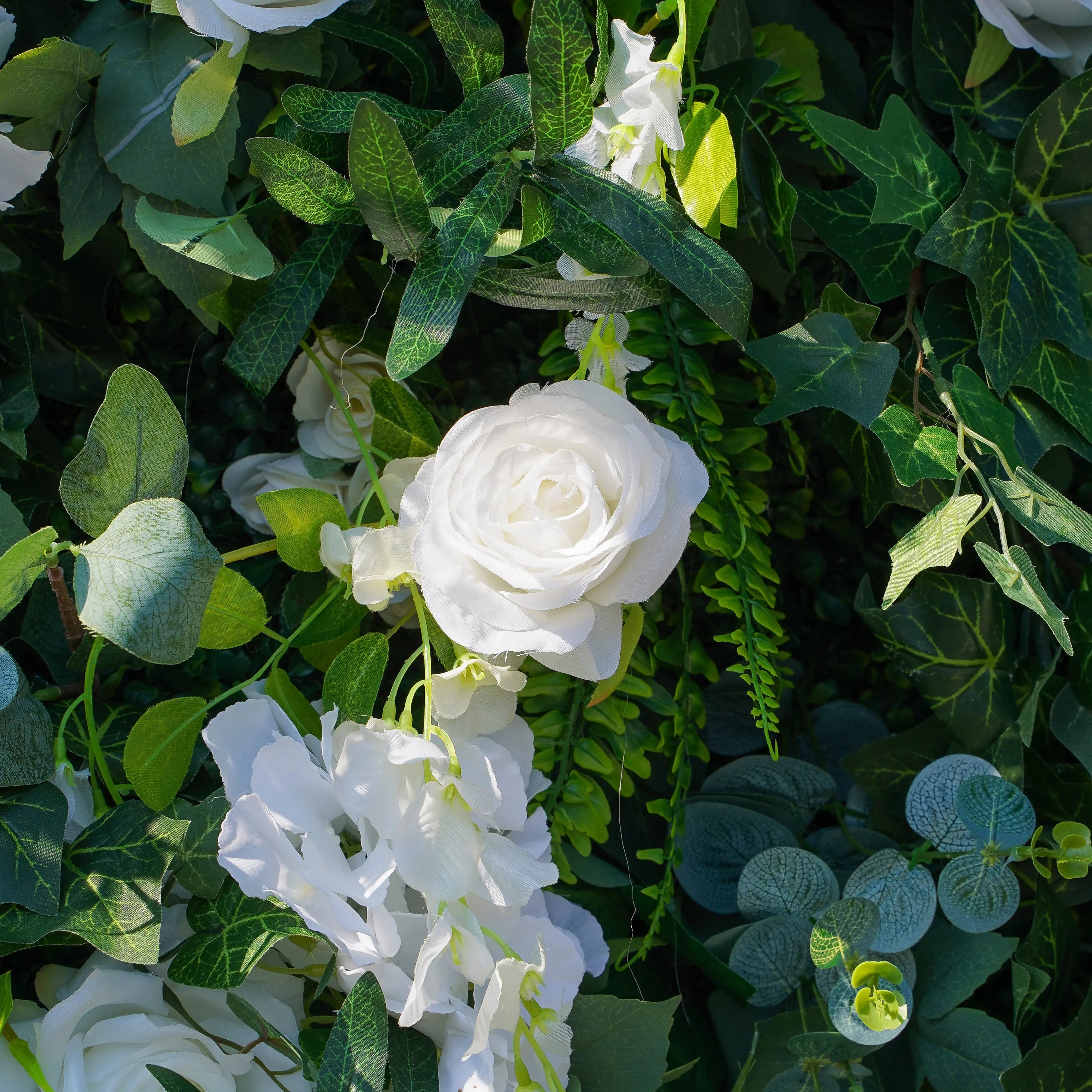3D Roll-Up Artificial Silk Flower Wall丨A002