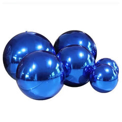Event Wedding Scene Decoration Disco With Shiny Blue Inflatable Mirror Ball
