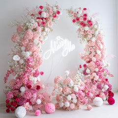 New Wedding Party Background Floral Arch Decoration Including FramePF-002