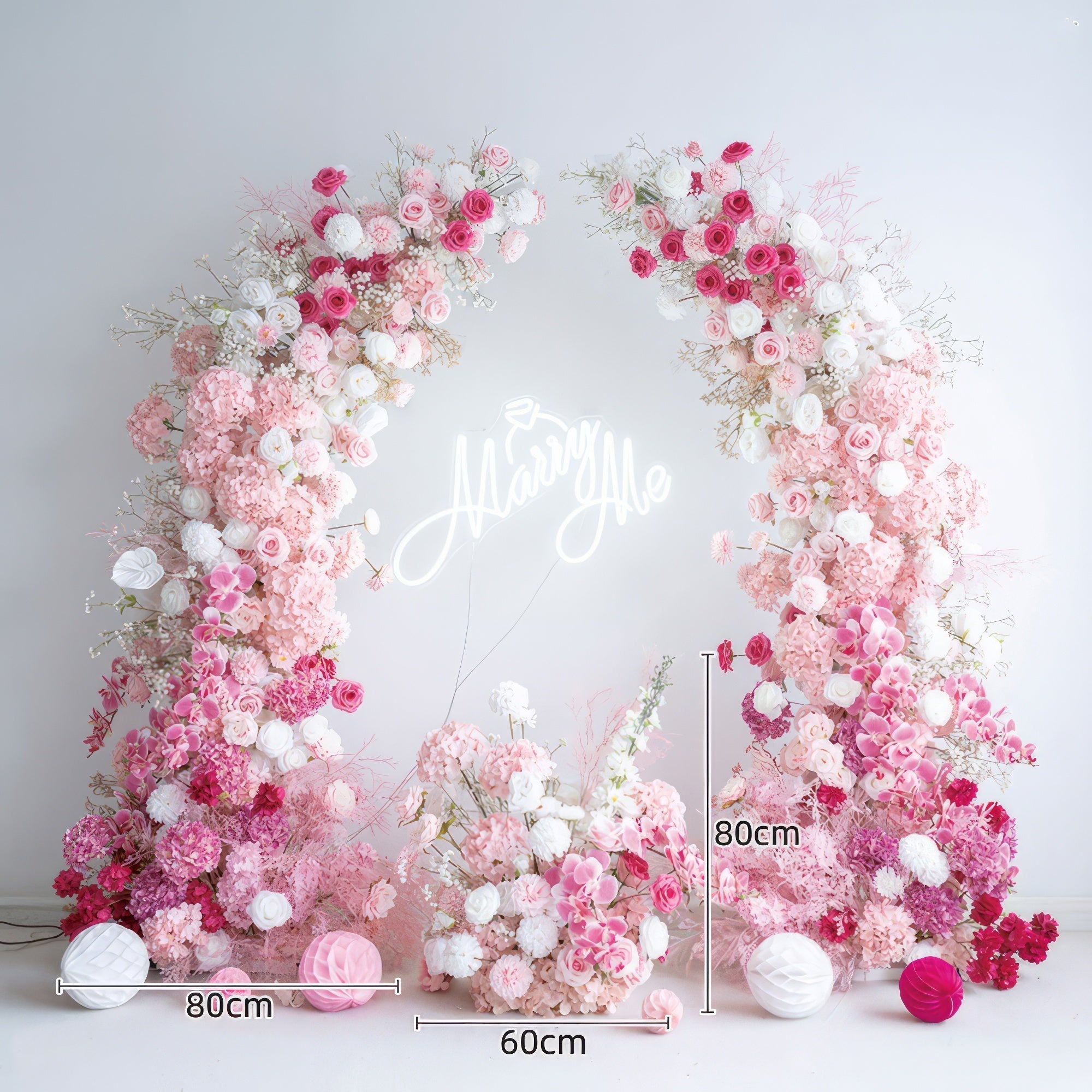 New Wedding Party Background Floral Arch Decoration Including FramePF-002