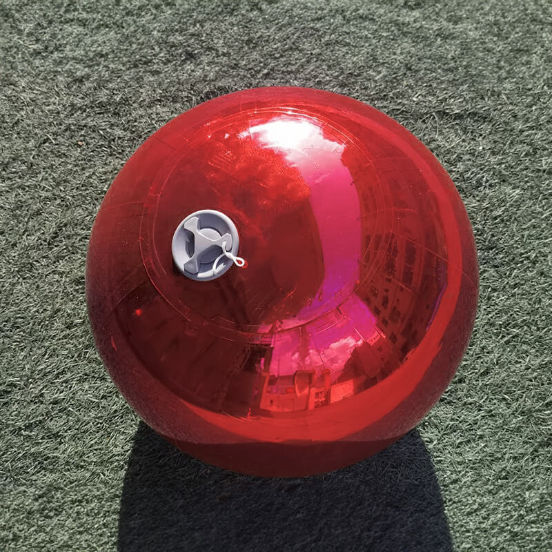 Event Wedding Scene Decoration Disco With Shiny Red Inflatable Mirror Ball