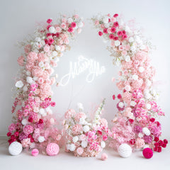 New Wedding Party Background Floral Arch Decoration Including FramePF-002