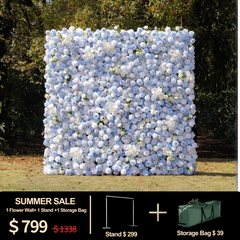 5D Roll-Up Artificial Silk Flower Wall丨A014