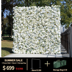 5D Roll-Up Artificial Silk Flower Wall丨A015