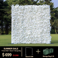 5D Roll-Up Artificial Silk Flower Wall丨A018