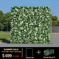 5D Roll-Up Artificial Silk Flower Wall丨A019