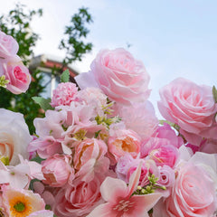 5D Roll-Up Artificial Silk Flower Wall丨A026