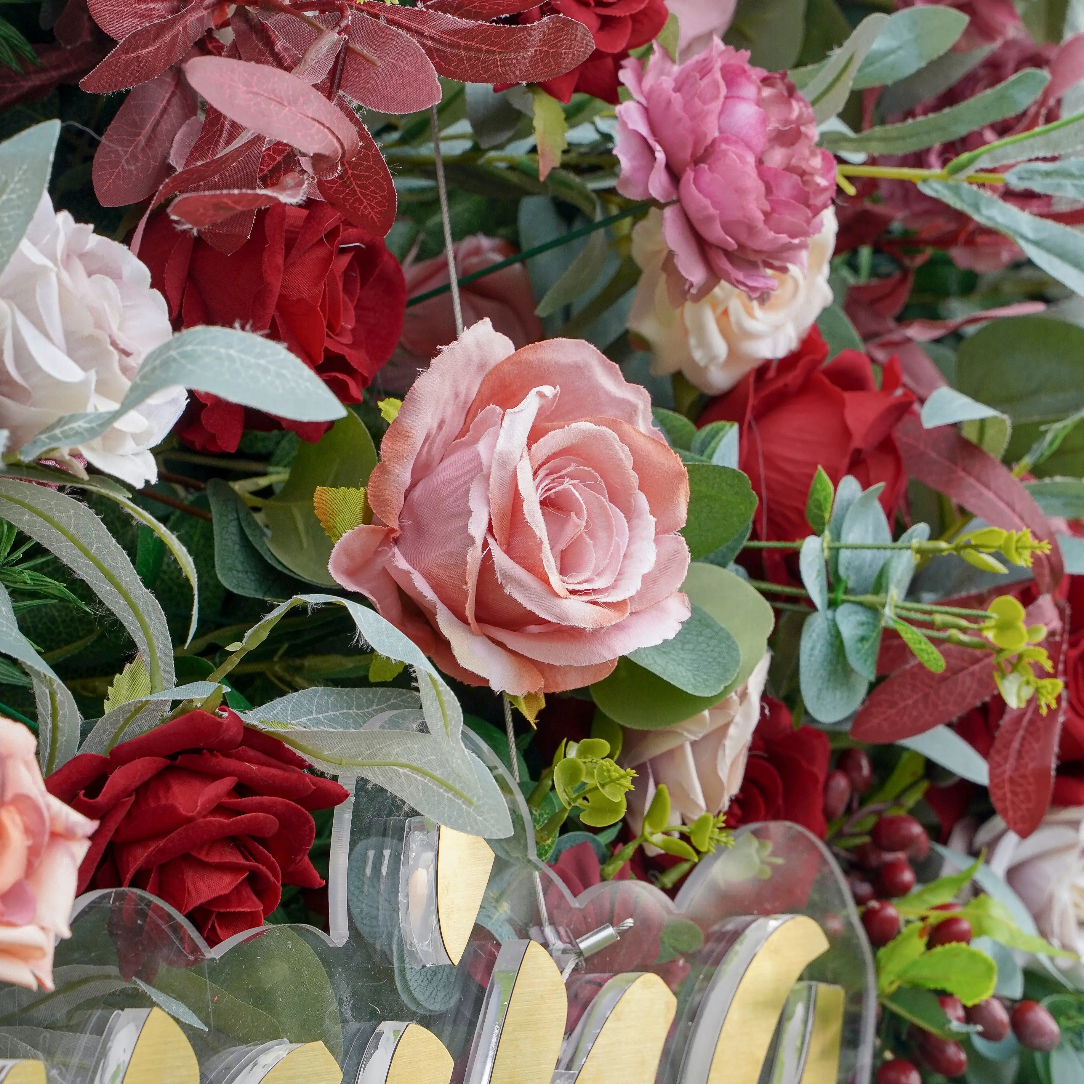 5D Roll-Up Artificial Silk Flower Wall丨A024