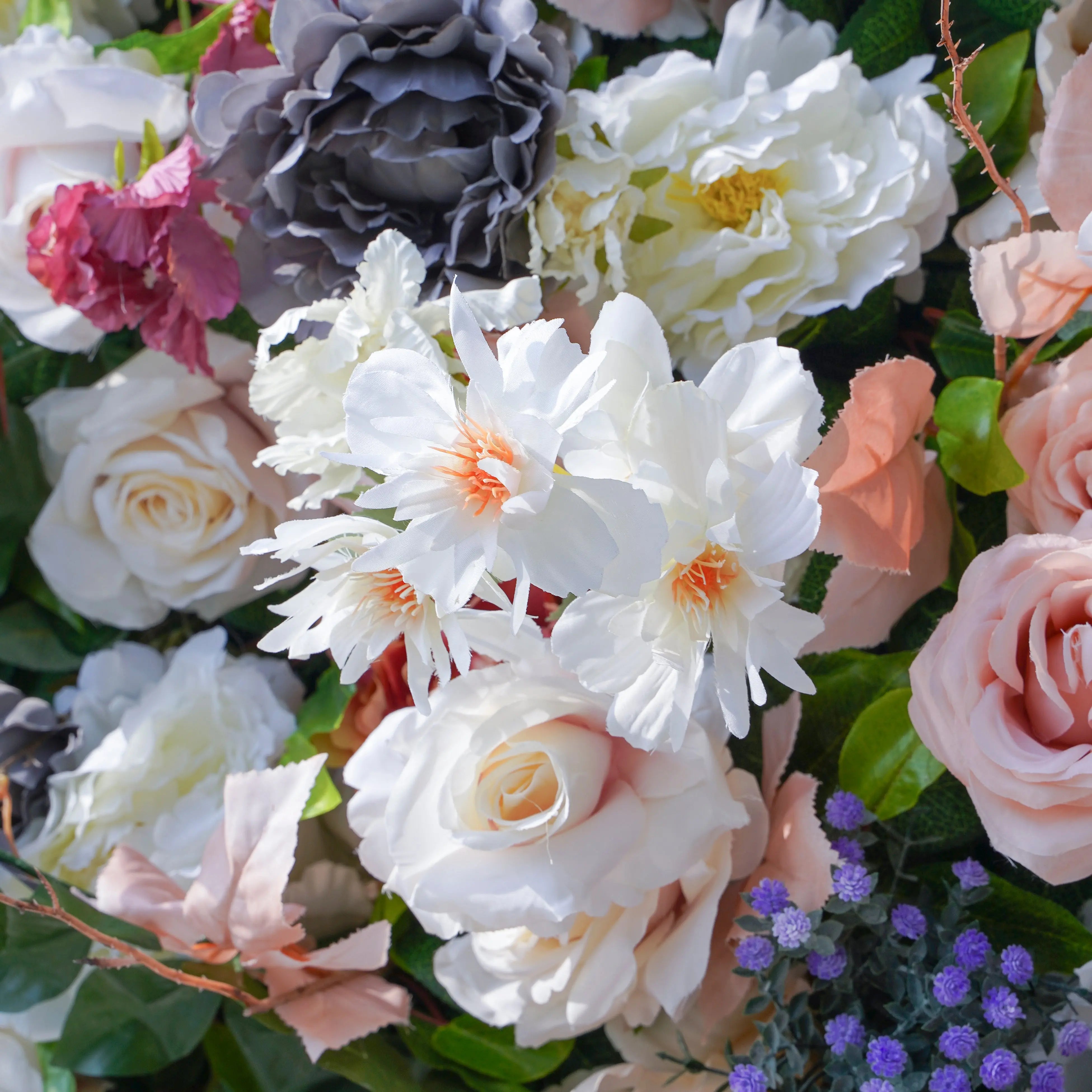 5D Roll-Up Artificial Silk Flower Wall丨A022