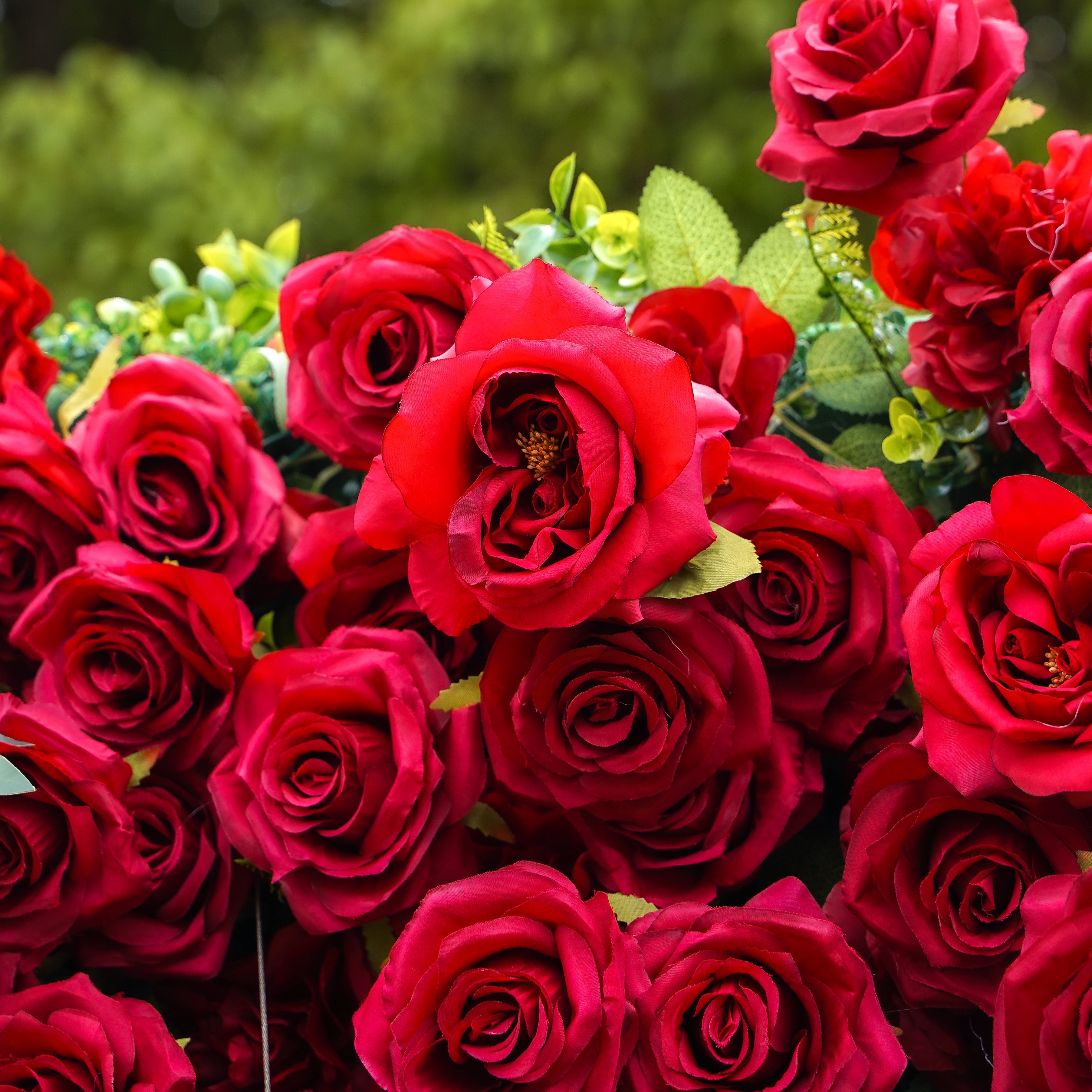 3D Roll-Up Artificial Silk Flower Wall丨A005