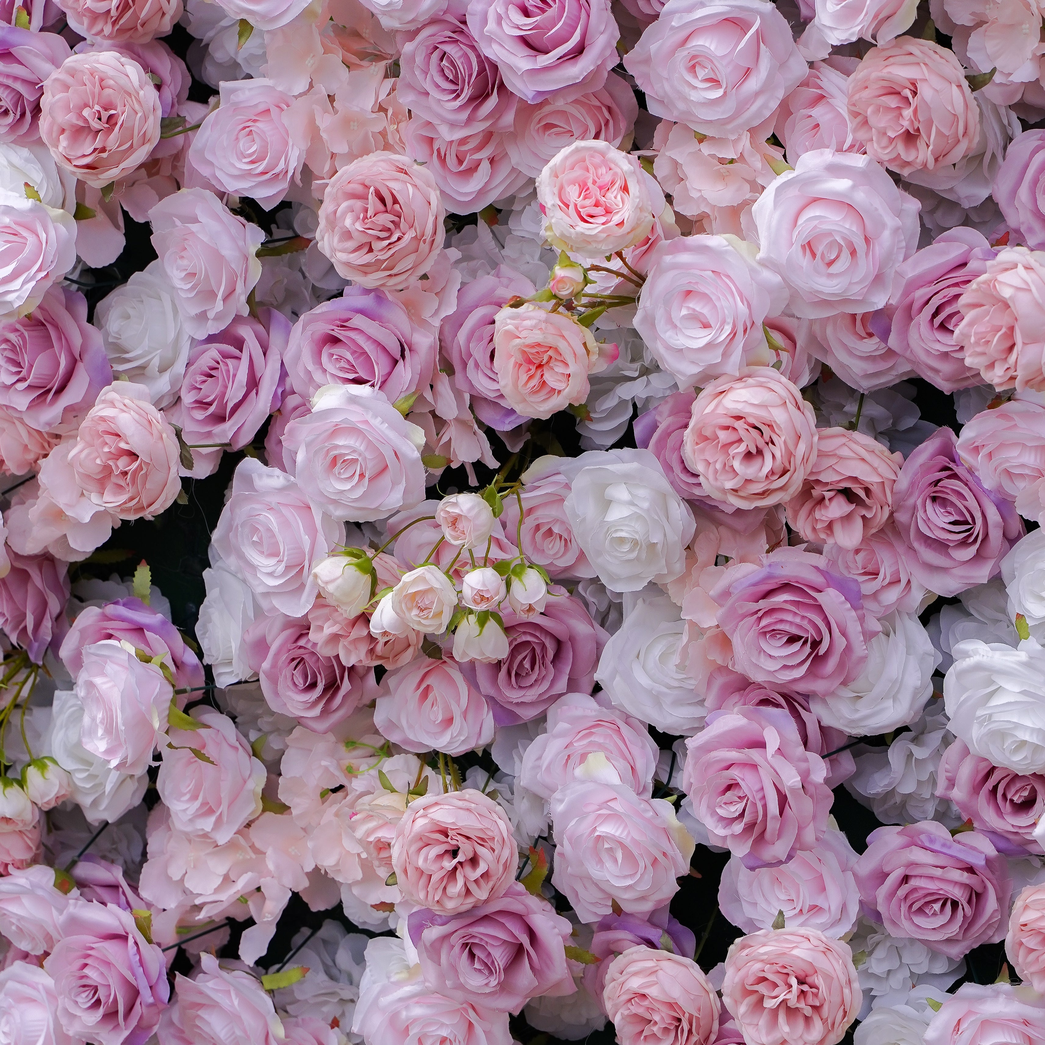 4D Roll-Up Artificial Silk Flower Wall丨A008