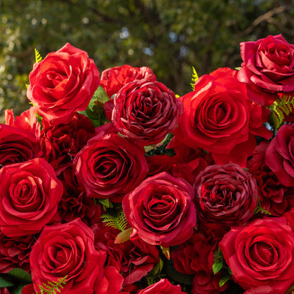 3D Roll-Up Artificial Silk Flower Wall丨A006