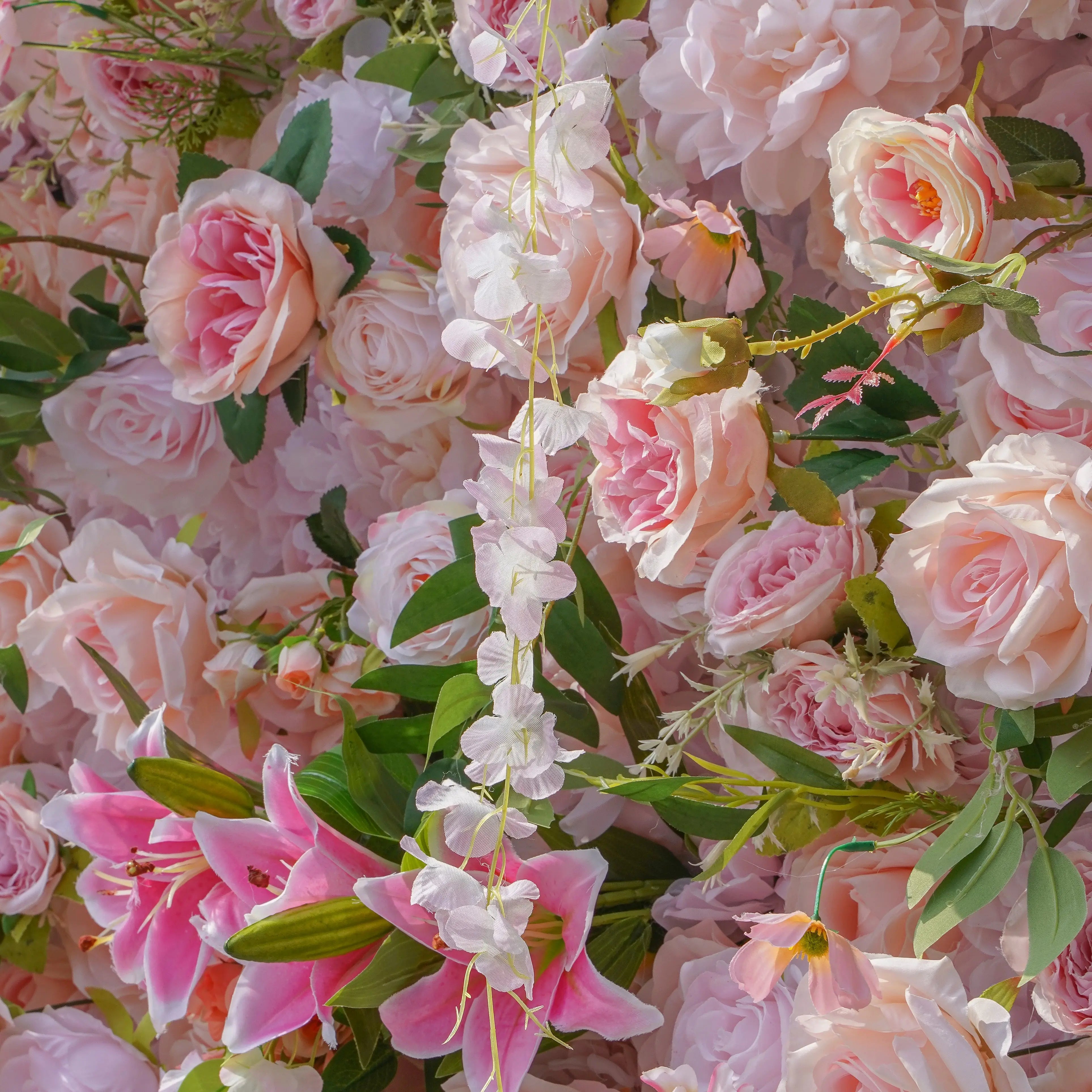 5D Roll-Up Artificial Silk Flower Wall丨A016