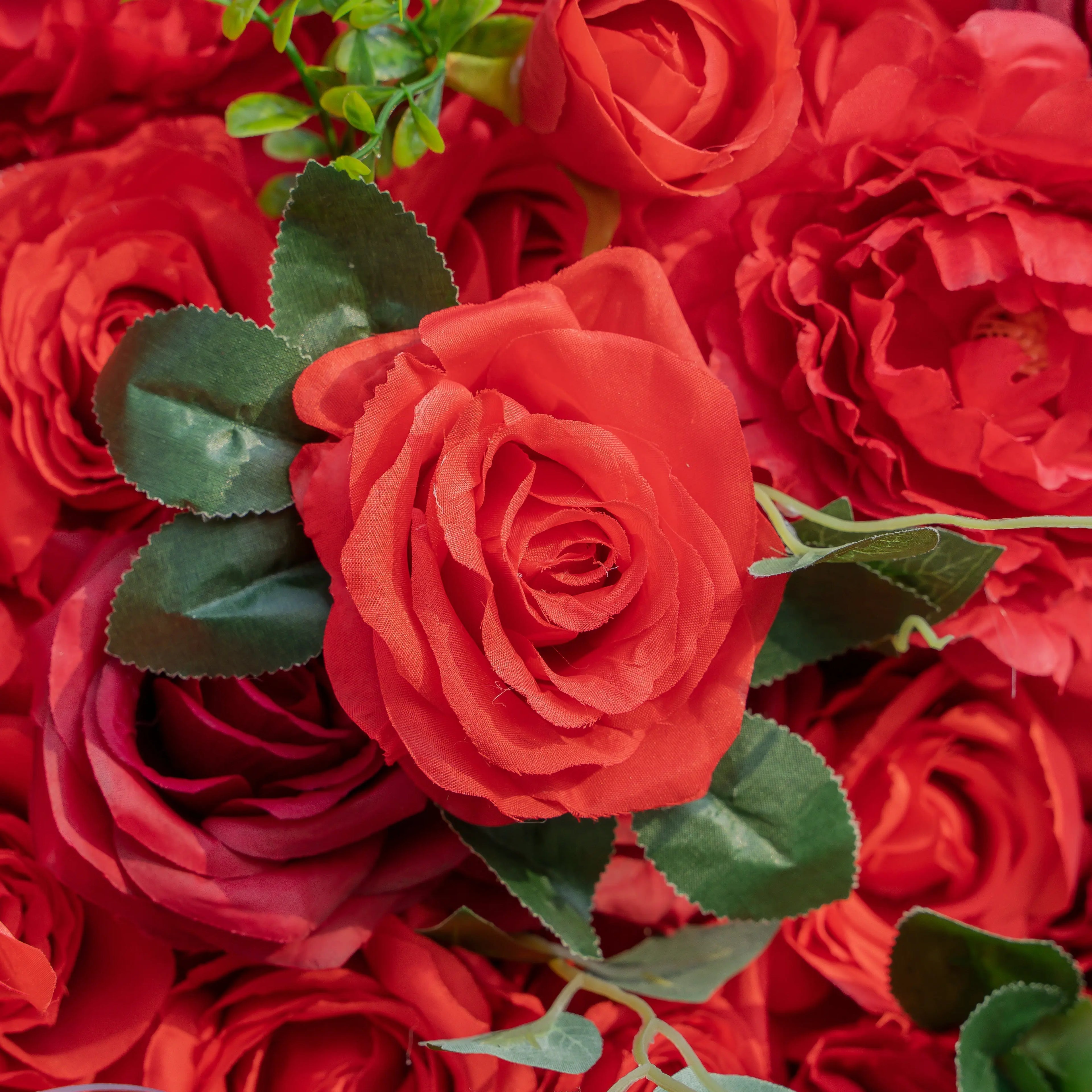 4D Roll-Up Artificial Silk Flower Wall丨A007