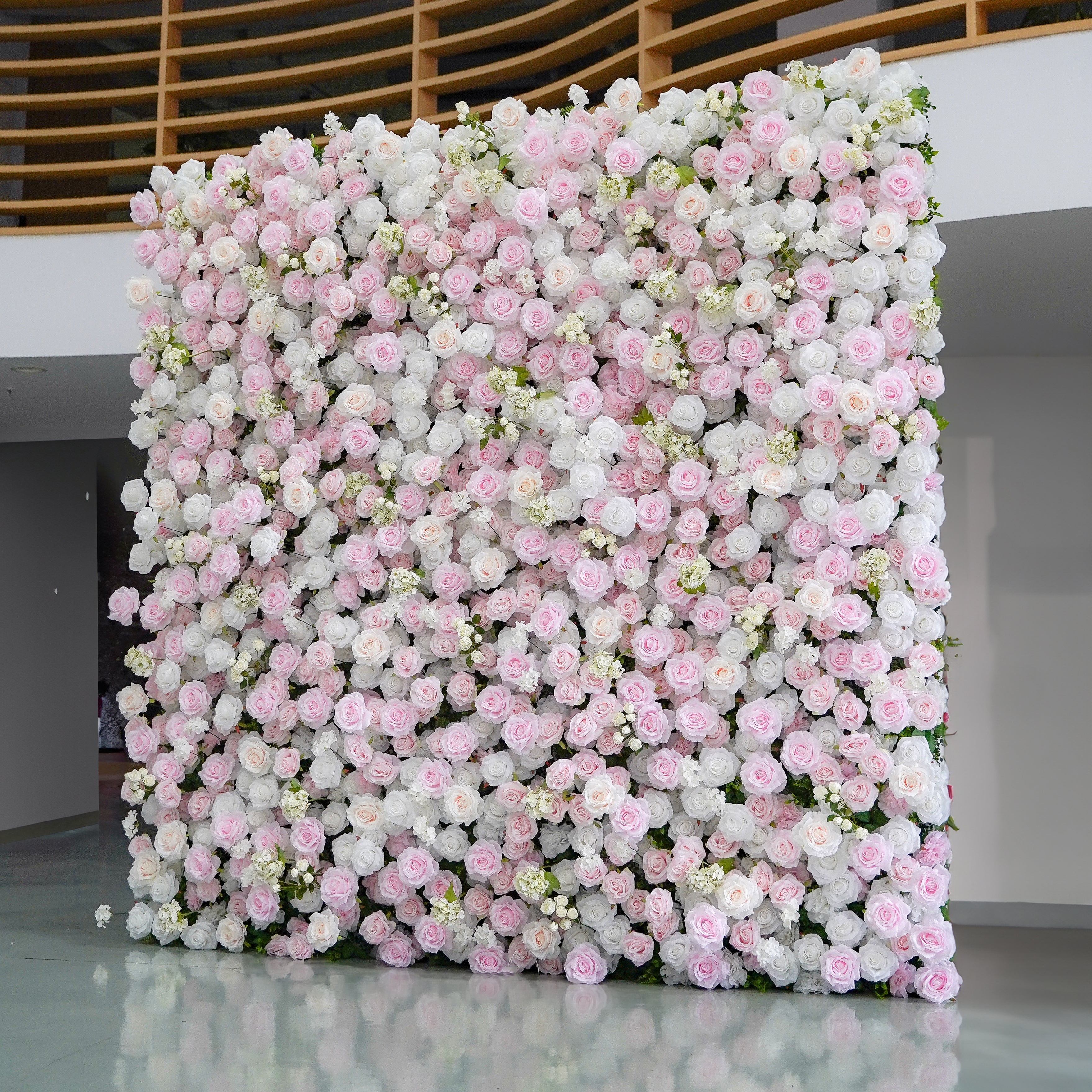 5D Roll-Up Artificial Silk Flower Wall丨A029