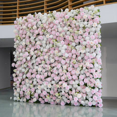 5D Roll-Up Artificial Silk Flower Wall丨A029