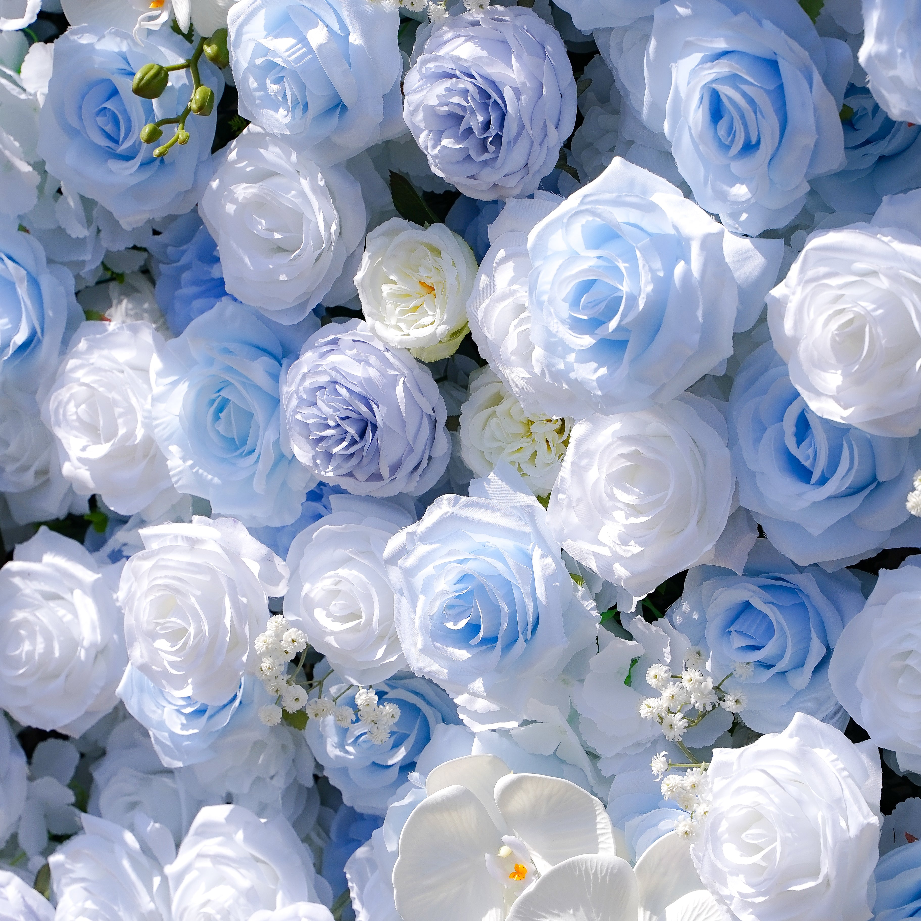 5D Roll-Up Artificial Silk Flower Wall丨A014