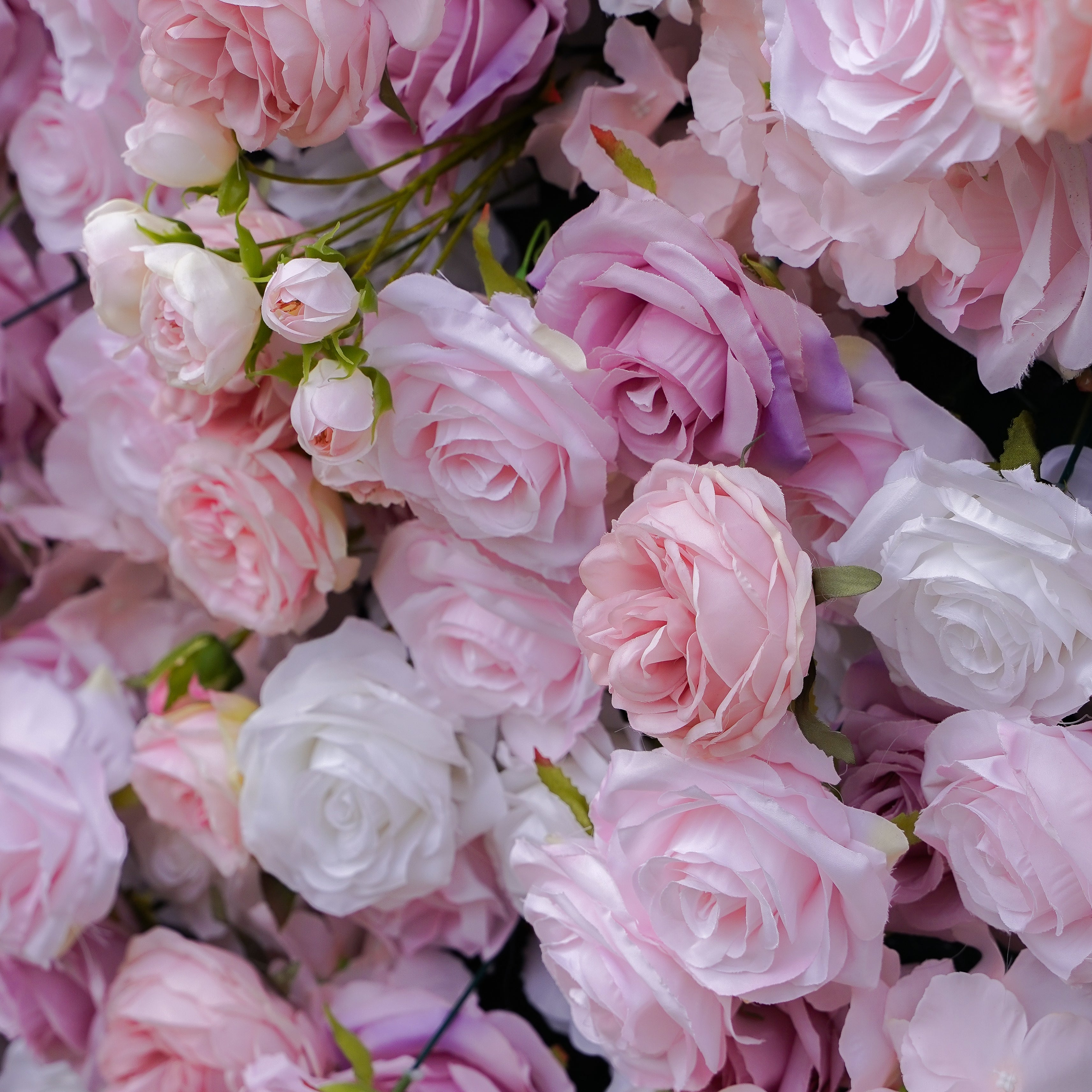 4D Roll-Up Artificial Silk Flower Wall丨A008
