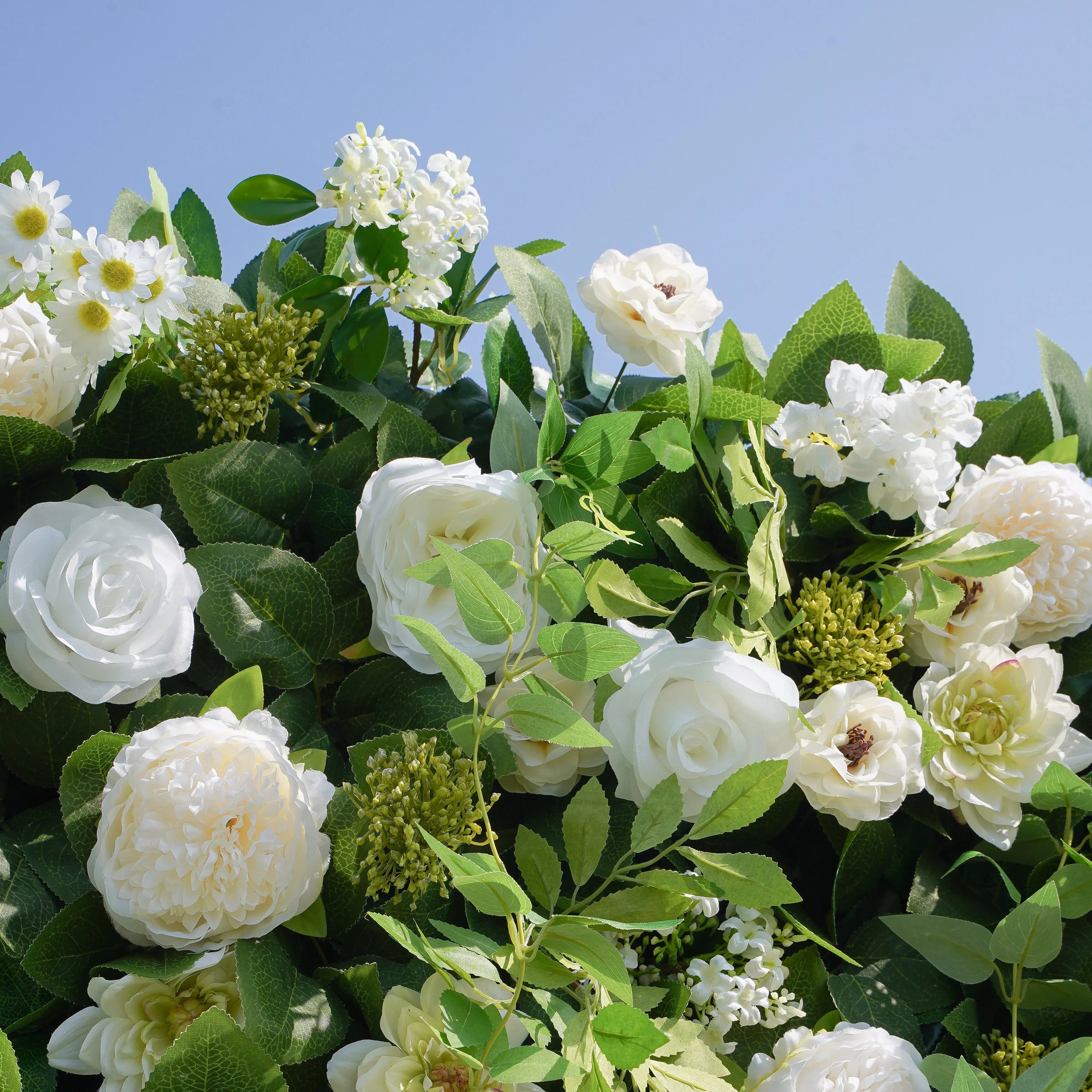 4D Roll-Up Artificial Silk Flower Wall丨A013