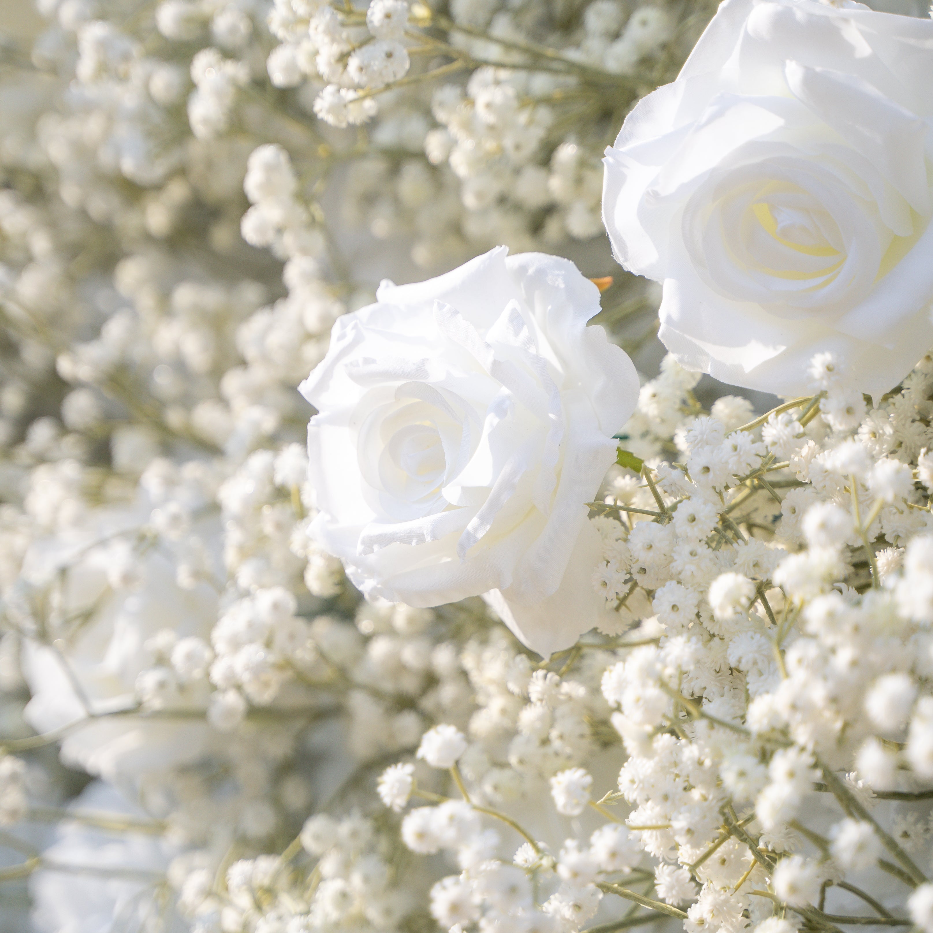 3D Roll-Up Artificial Silk Flower Wall丨A003