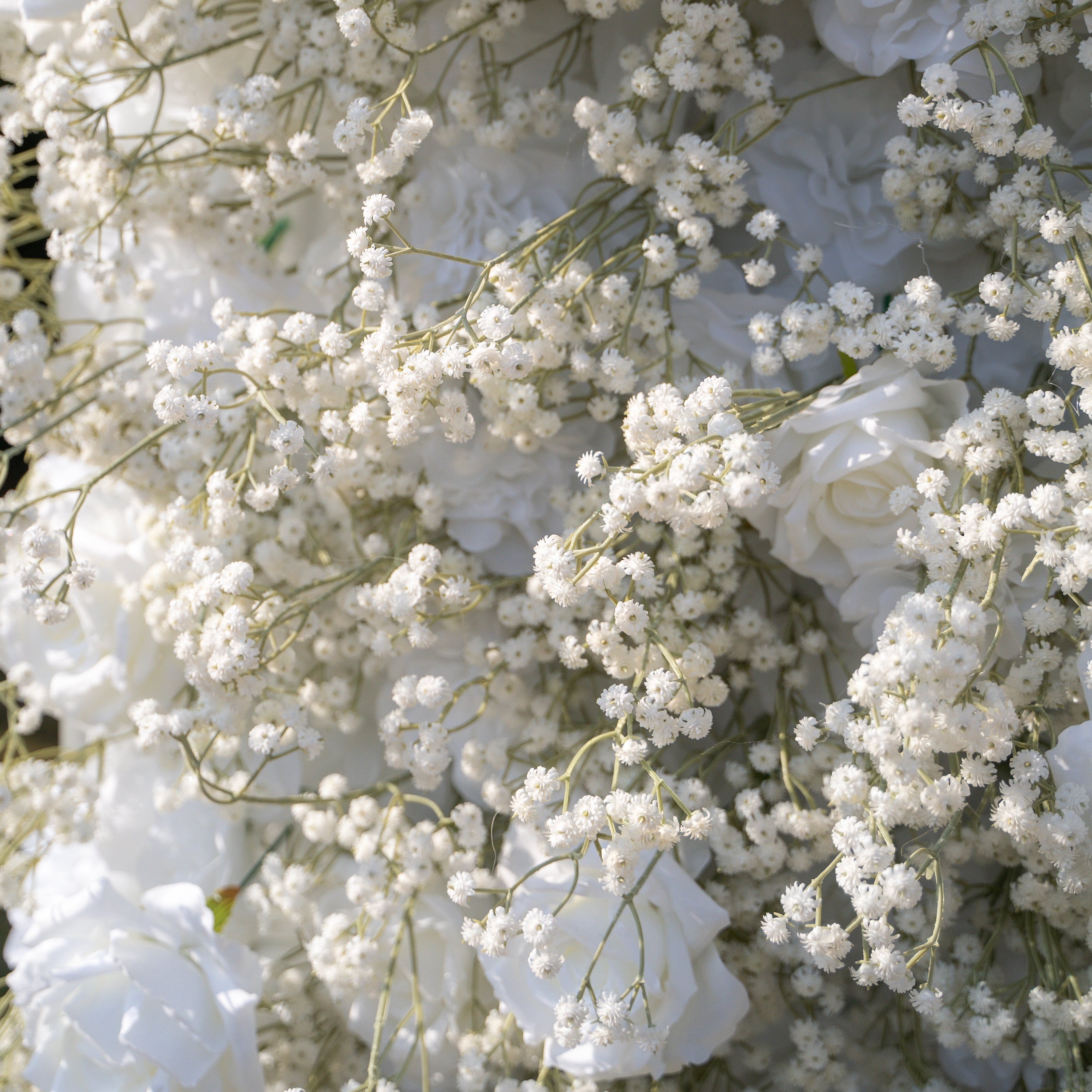 3D Roll-Up Artificial Silk Flower Wall丨A003