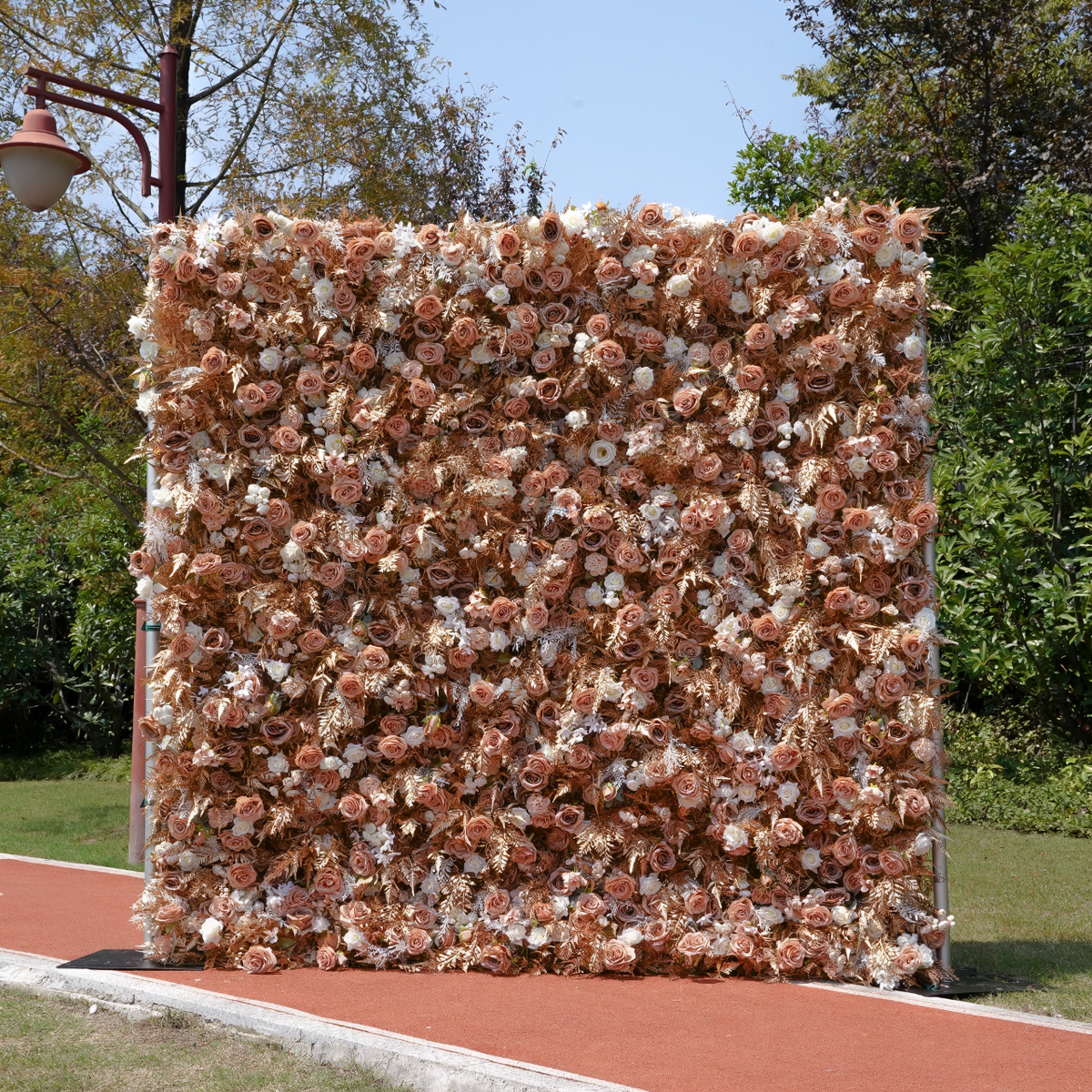 5D Roll-Up Artificial Silk Flower Wall丨A032