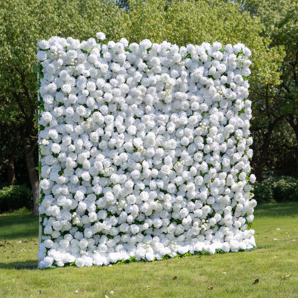 3D Roll-Up Artificial Silk Flower Wall丨A004