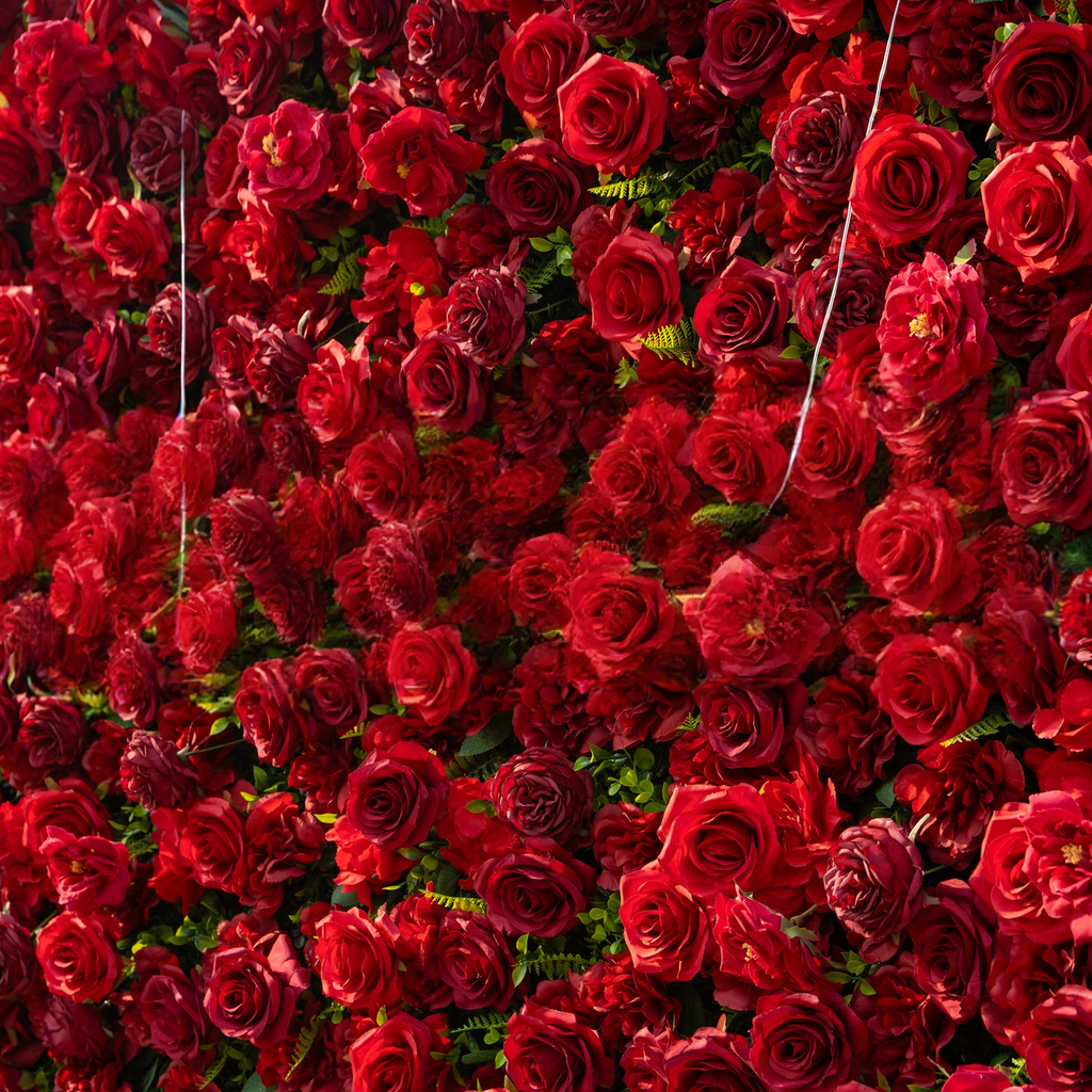 3D Roll-Up Artificial Silk Flower Wall丨A006