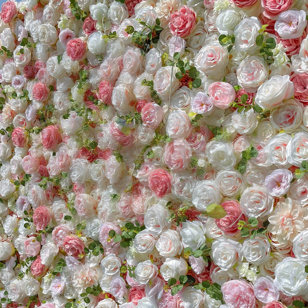 4D Roll-Up Artificial Silk Flower Wall丨A009