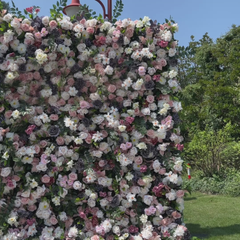 5D Roll-Up Artificial Silk Flower Wall丨A022